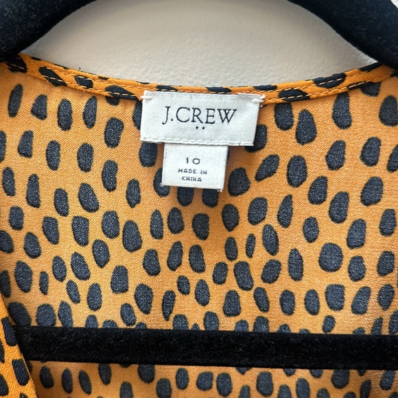J.Crew leopard print short sleeve dress Size 10. - Picture 2 of 5